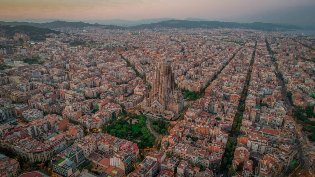 Sagrada Familia van boven